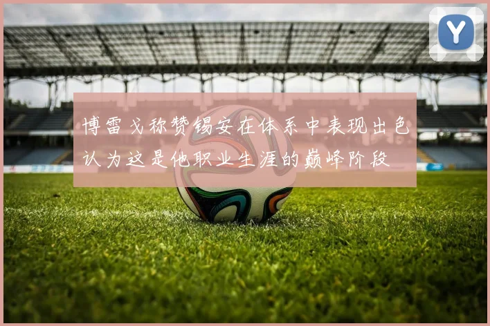 博雷戈称赞锡安在体系中表现出色认为这是他职业生涯的巅峰阶段